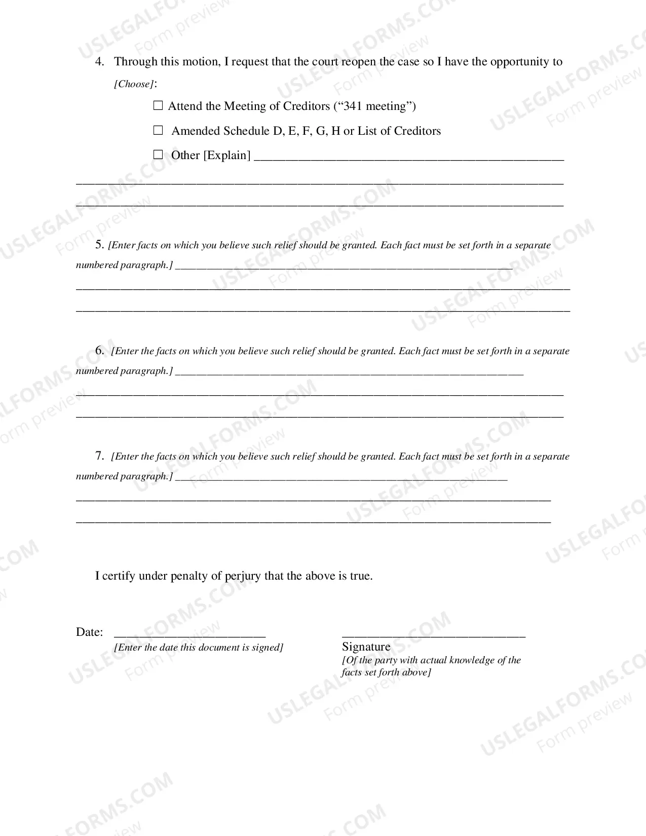 Preview Motion to Reopen Case