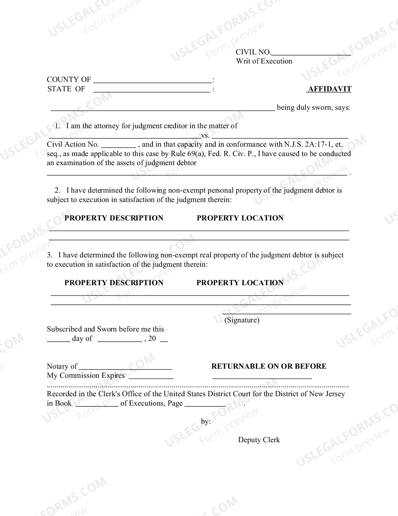 Preview Writ of Execution