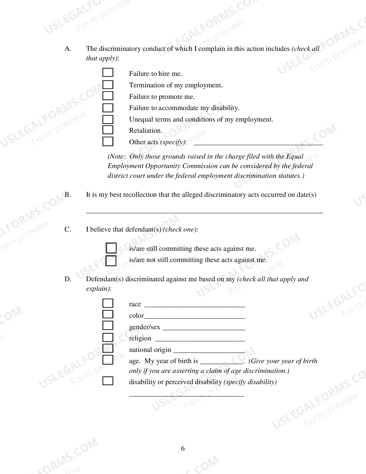 Preview EEOC Complaint