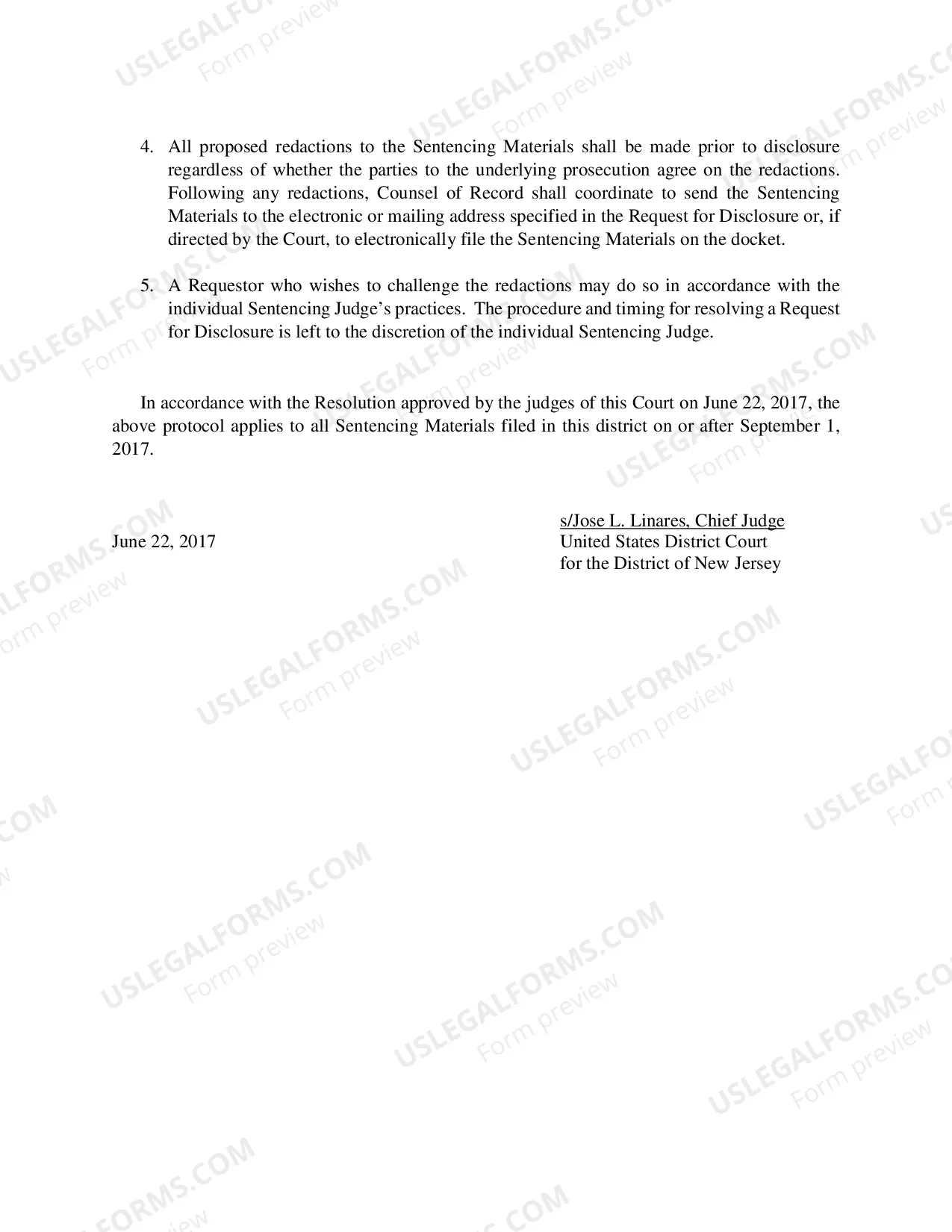 Preview Protocol for Disclosure of Sentencing Materials