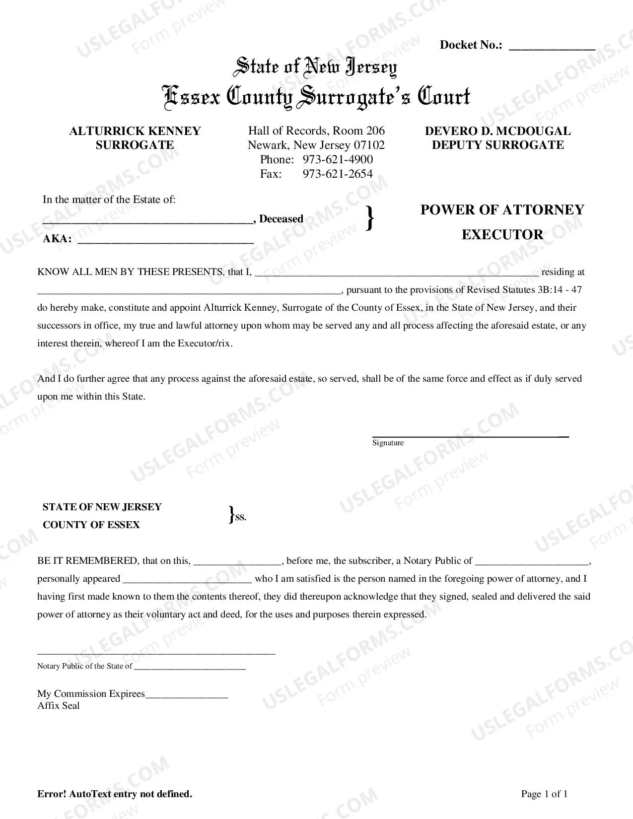 Preview Application For Letters Testamentary to Succeeding Executor