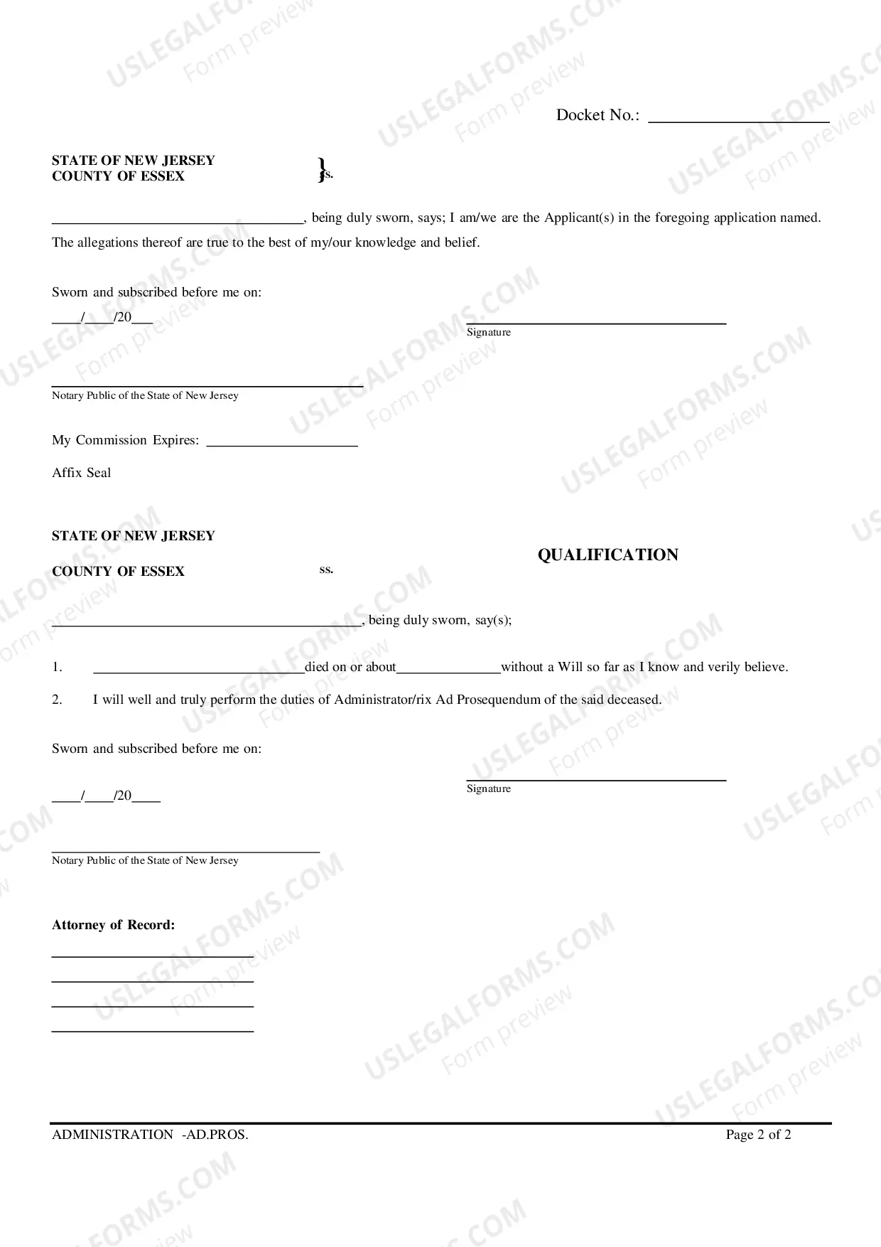 Preview Application Administration Ad Prosequendum