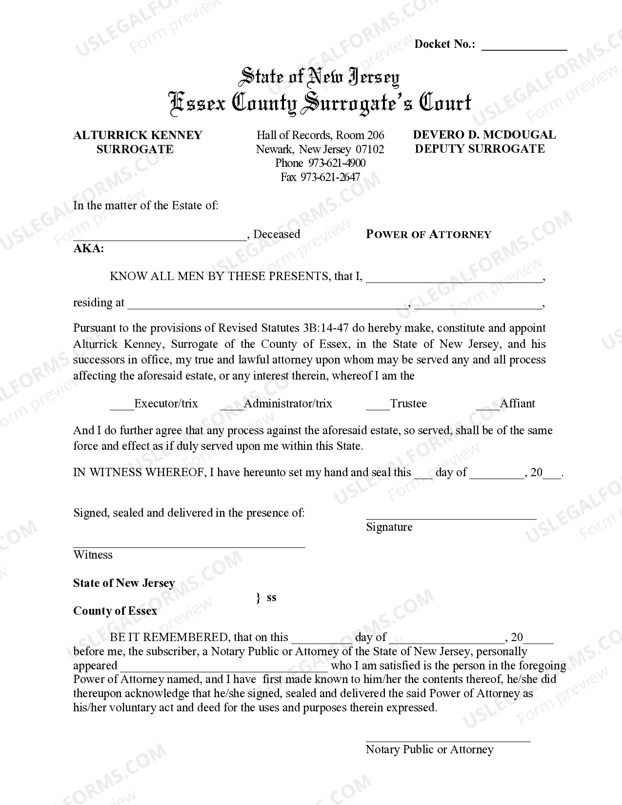 Preview Application For Probate (Non-Resident)
