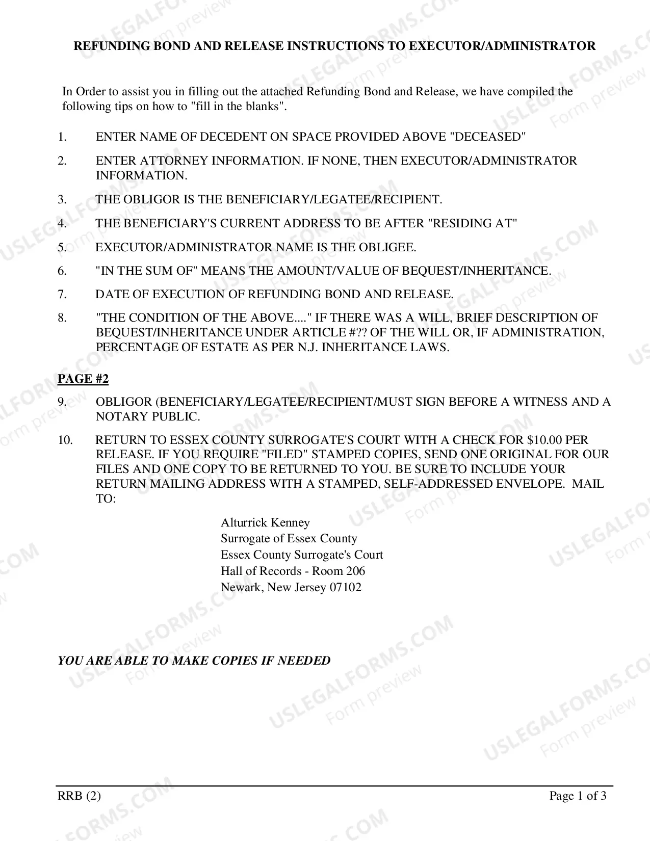 Preview Application For Probate (Non-Resident)