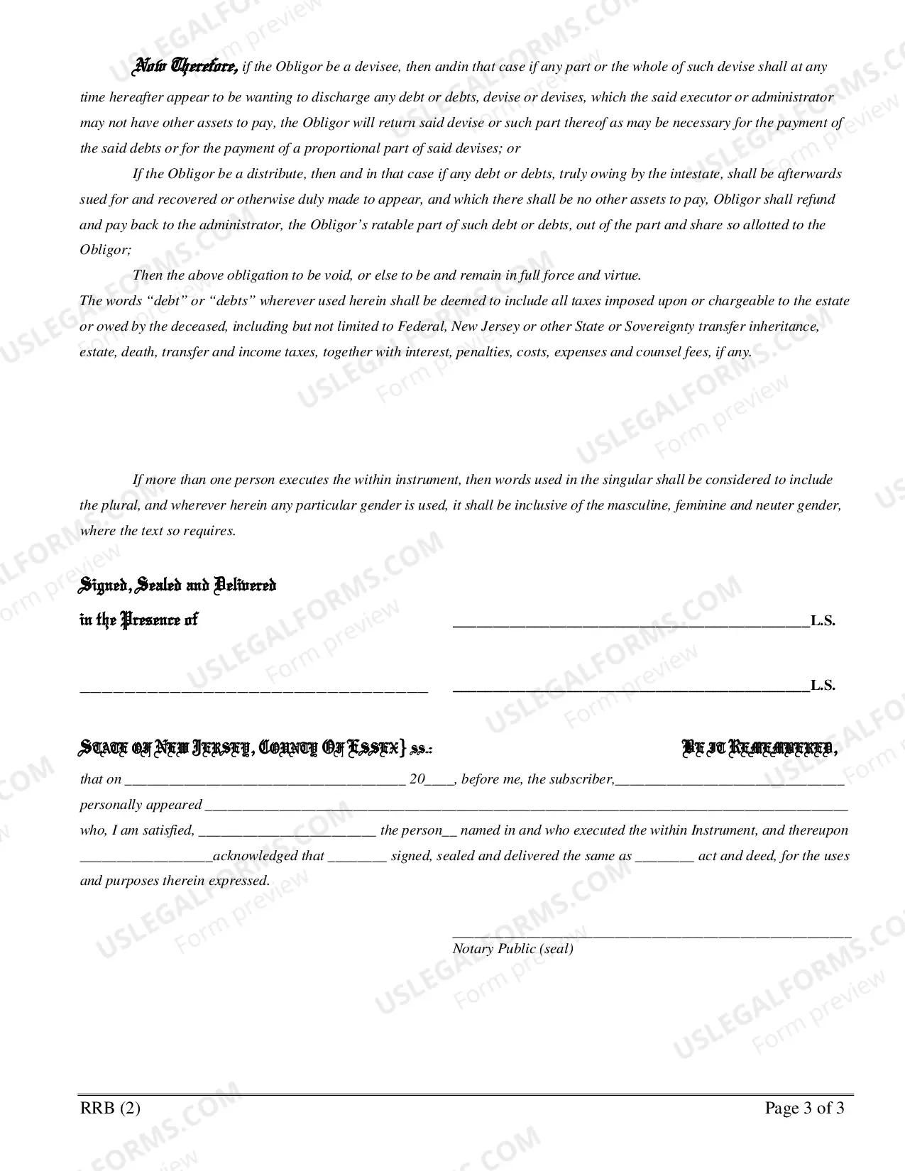 Preview Application For Probate (Non-Resident)