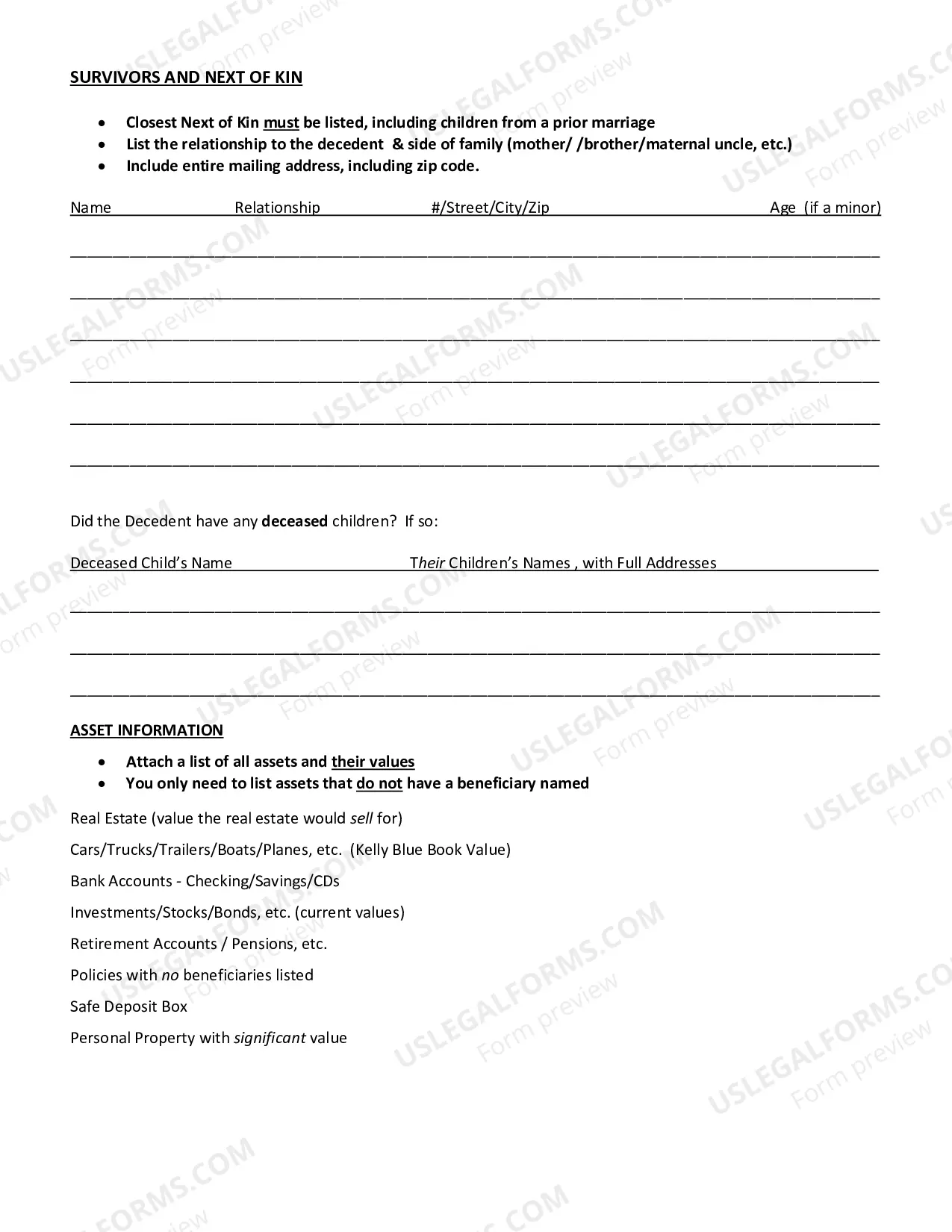 Preview Information Sheet Administration Ad Prosequendum