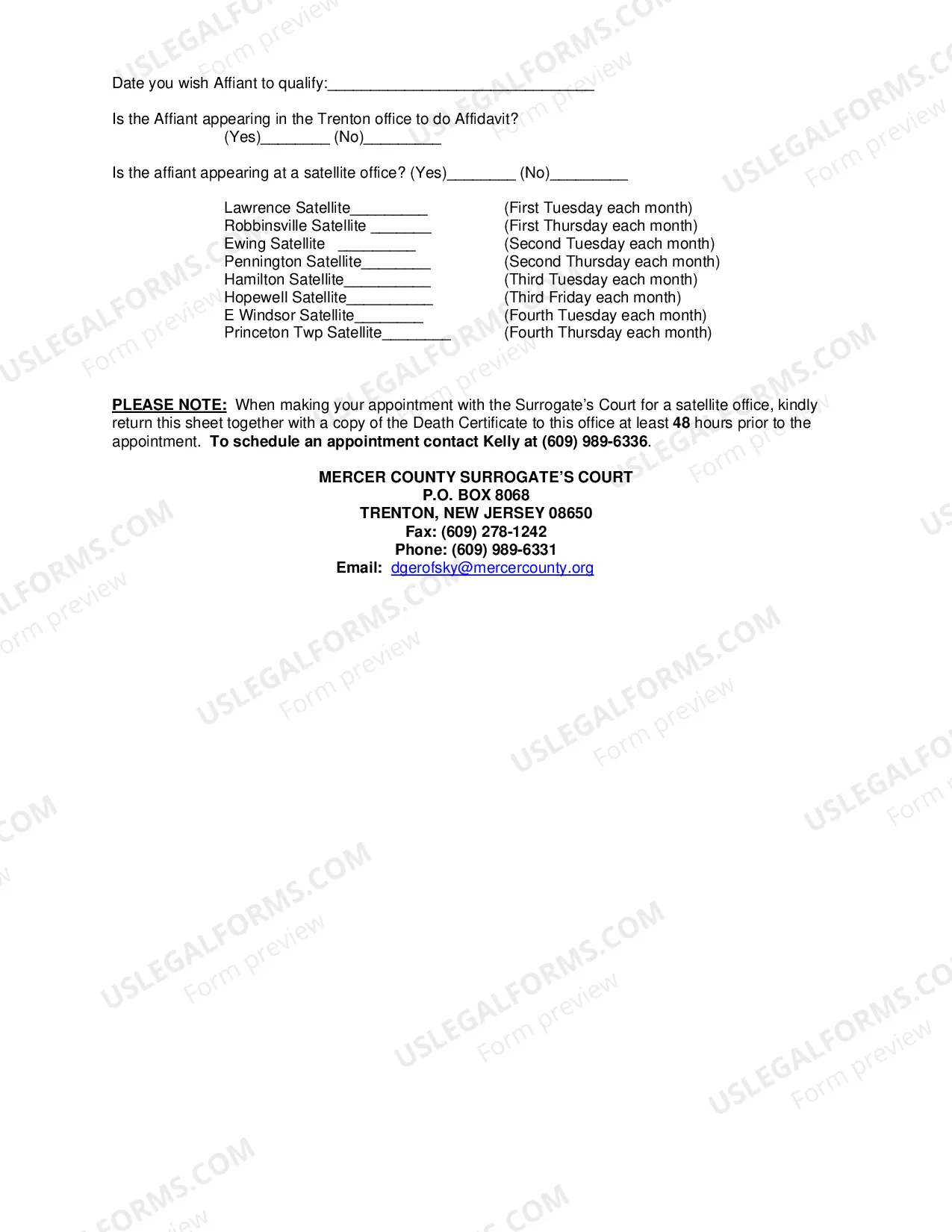 Preview Information Sheet For Affidavit of Surviving Spouse Domestic Partner Or Civil Union Partner Or Next of Kin