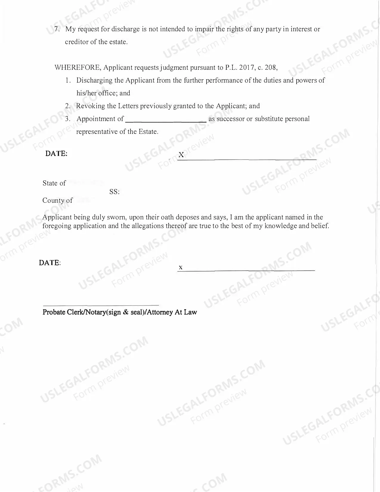 Preview 1a. Application for Voluntary Discharge of Executor or Administrator C.T.A.