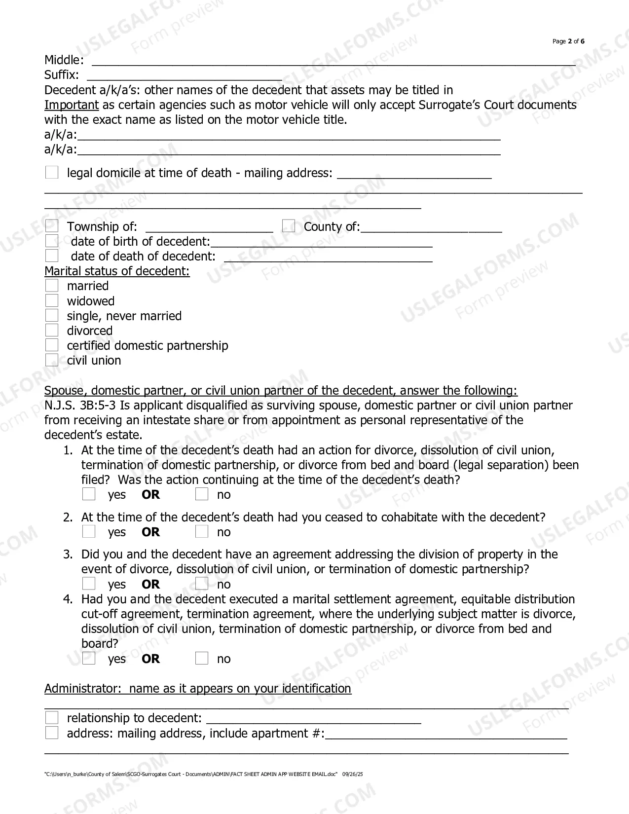 Preview Administration Fact Sheet