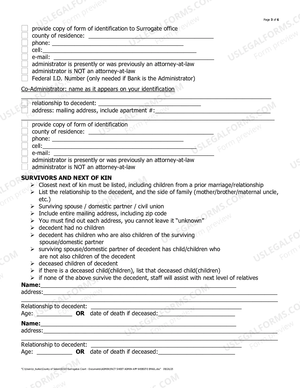 Preview Administration Fact Sheet