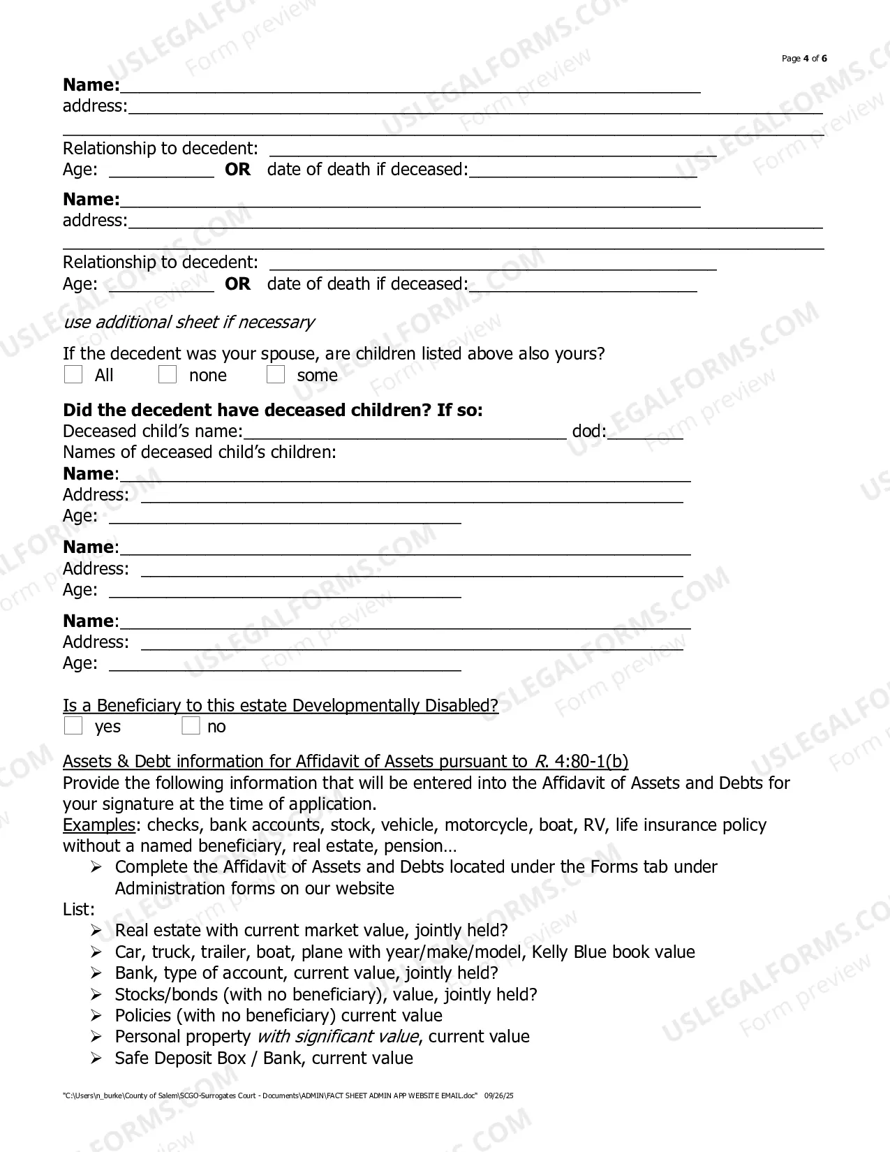 Preview Administration Fact Sheet