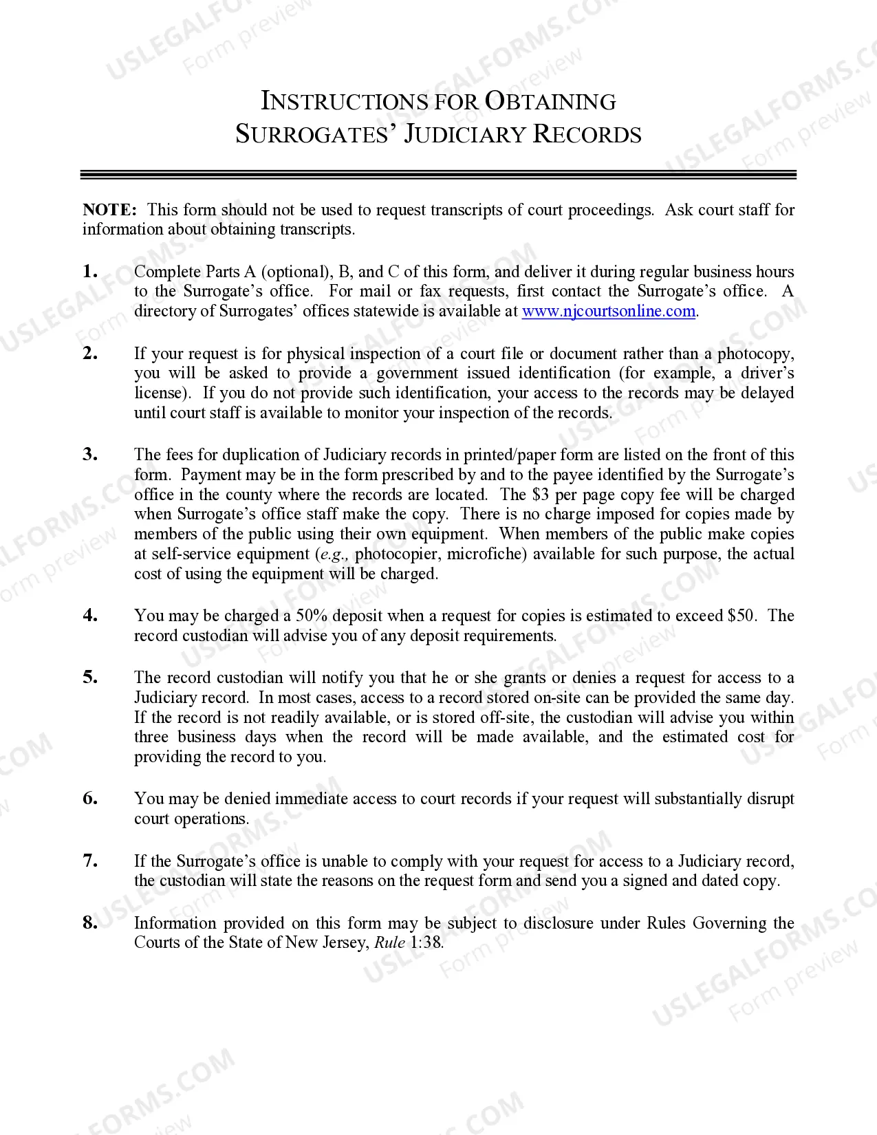 Preview Records Request Form