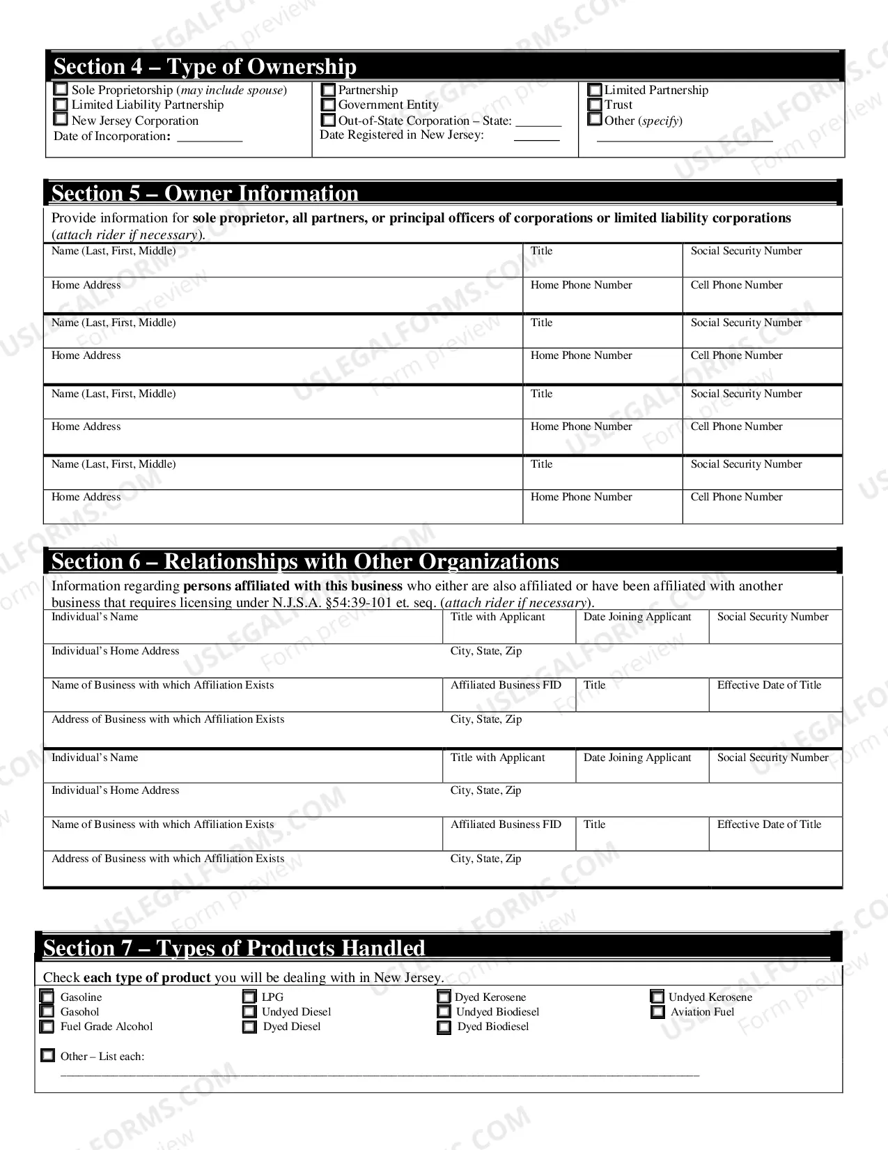 Preview MOTOR FUELS APPLICATIONS and INSTRUCTIONS