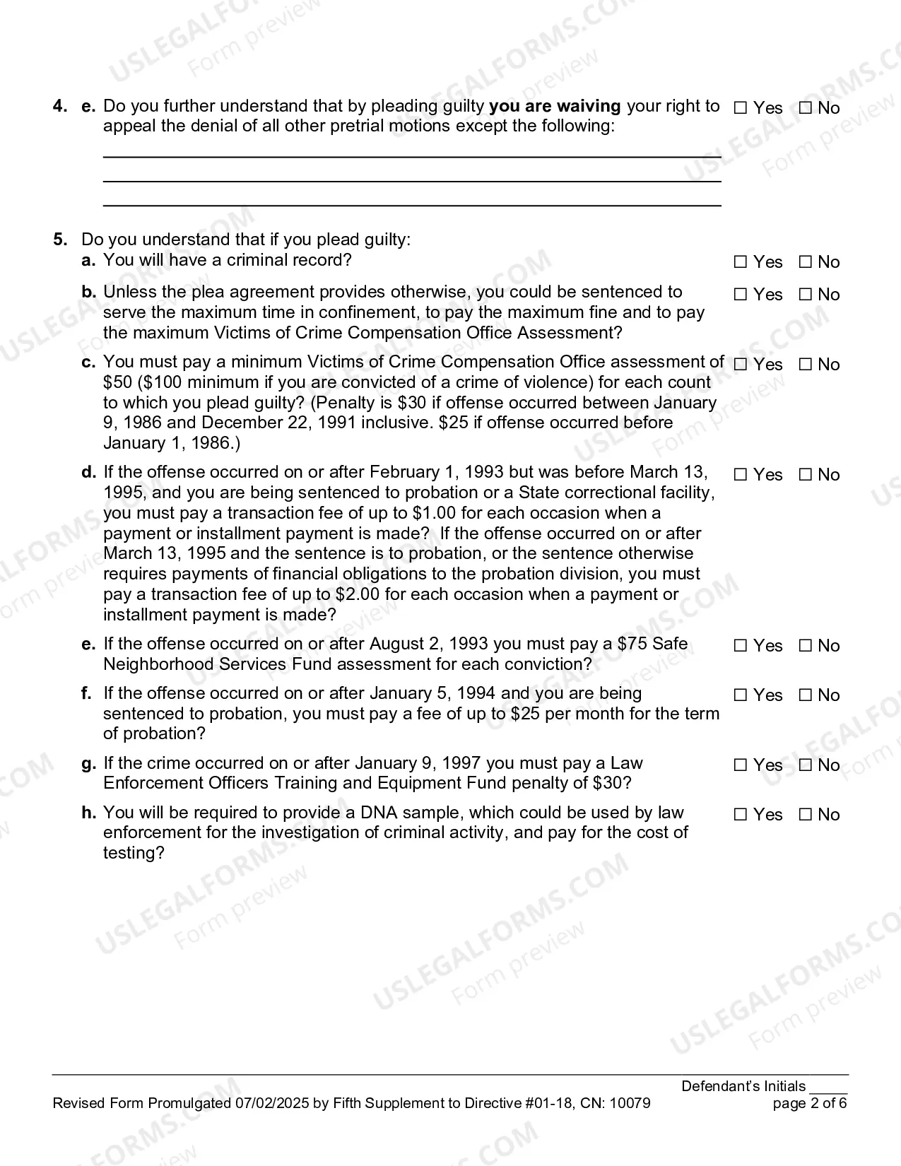 Preview Plea-01 Main Plea Form