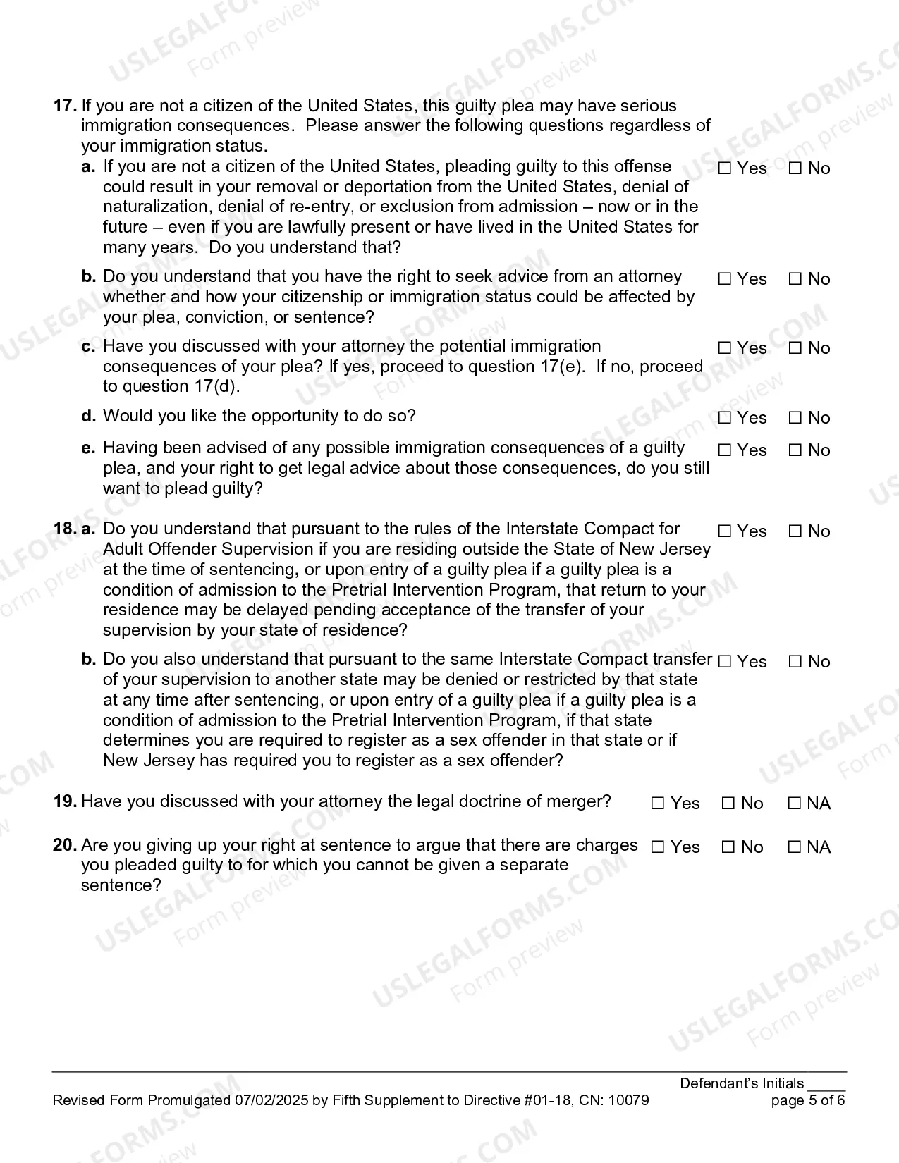 Preview Plea-01 Main Plea Form