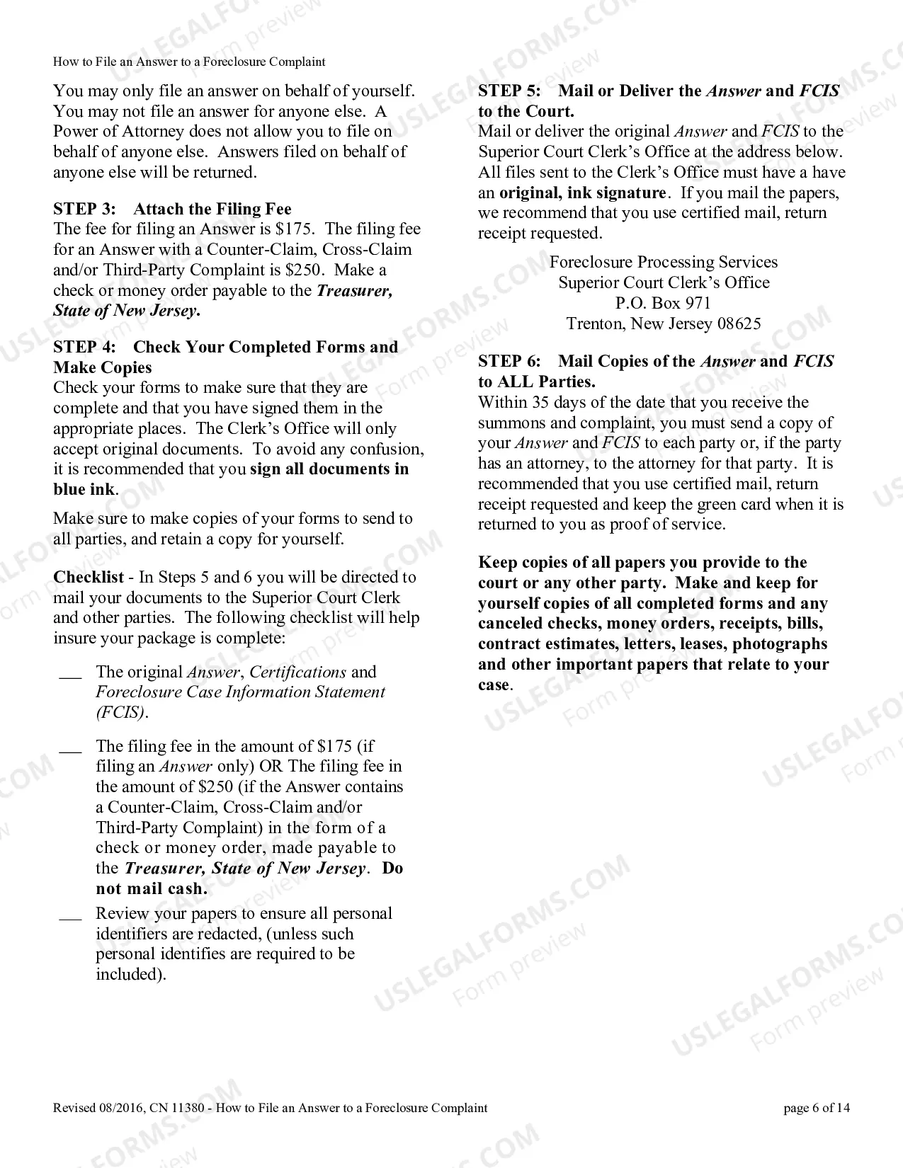 Preview 11380 - How to File an Answer to a Foreclosure Complaint
