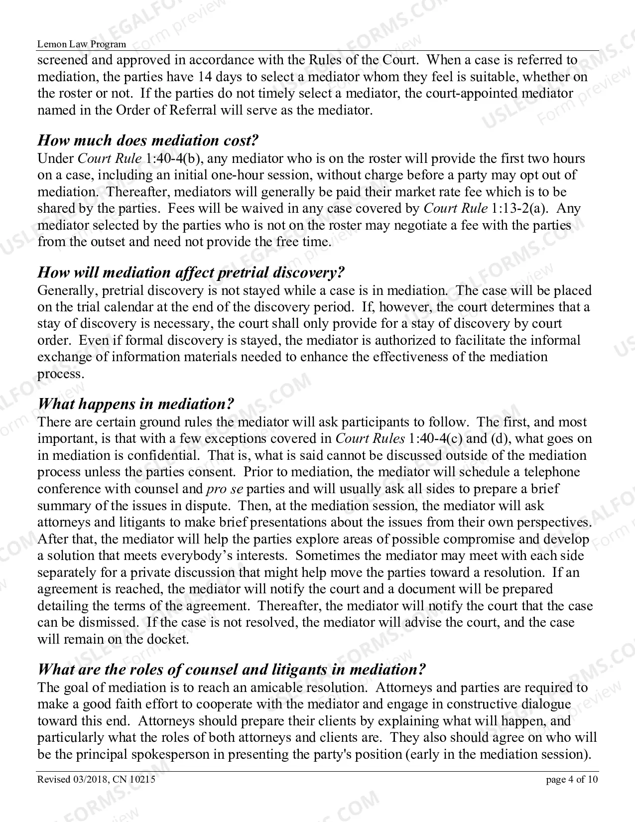 Preview Lemon Law Program Brochure