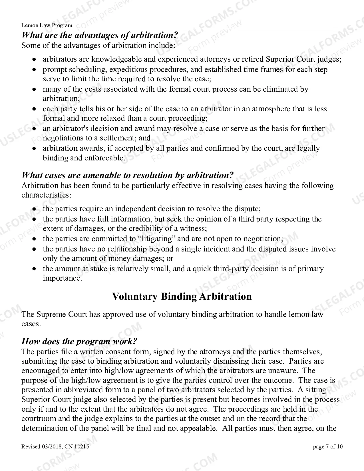 Preview Lemon Law Program Brochure