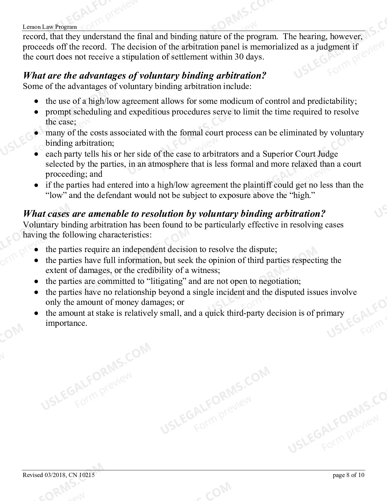 Preview Lemon Law Program Brochure