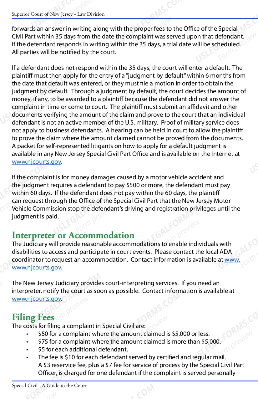 Preview Special Civil: A Guide to the Court - brochure