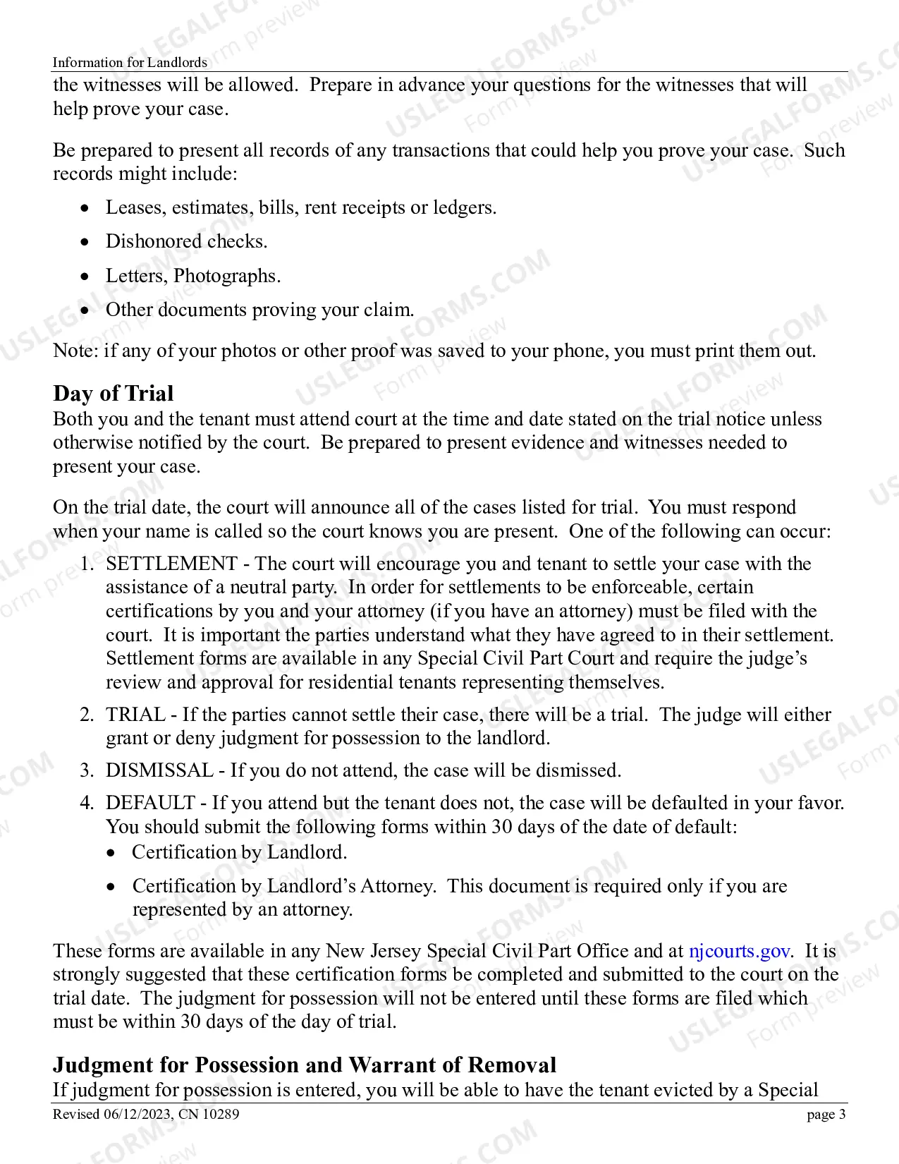 Preview Information for Landlords - brochure