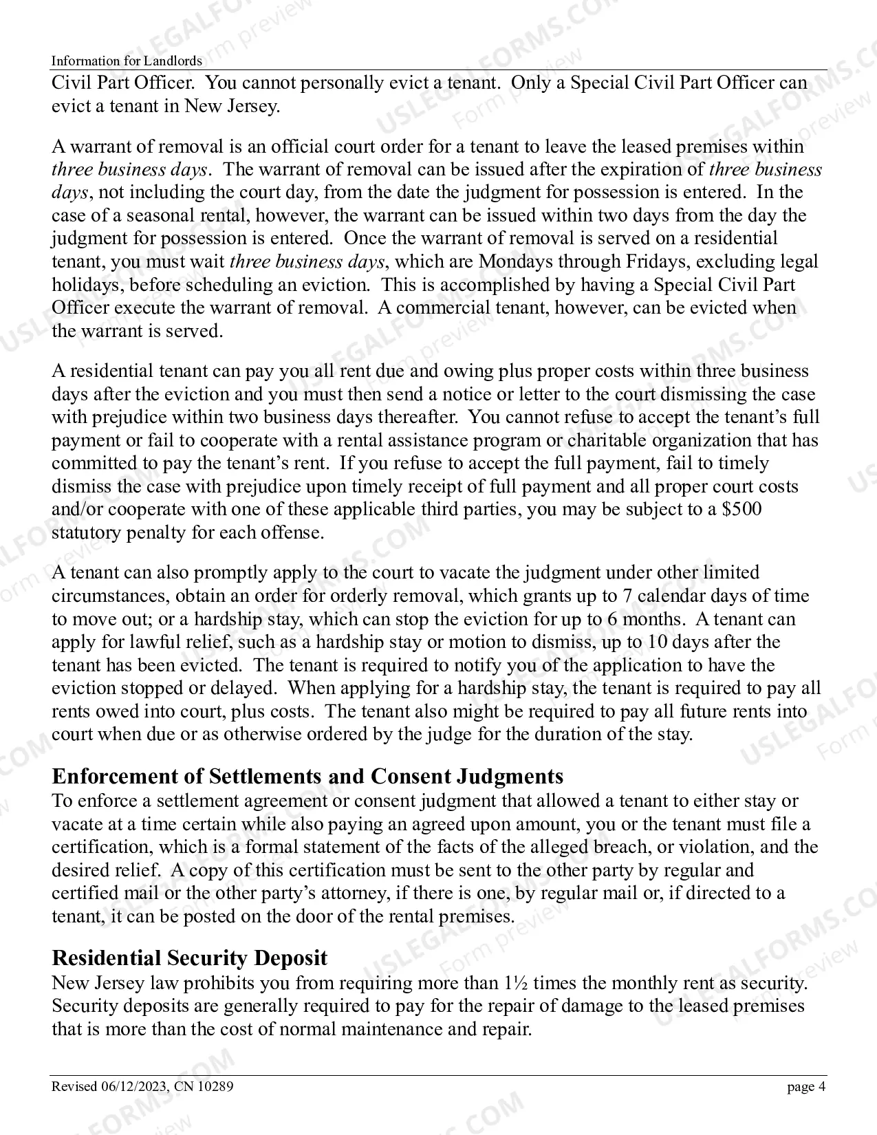 Preview Information for Landlords - brochure