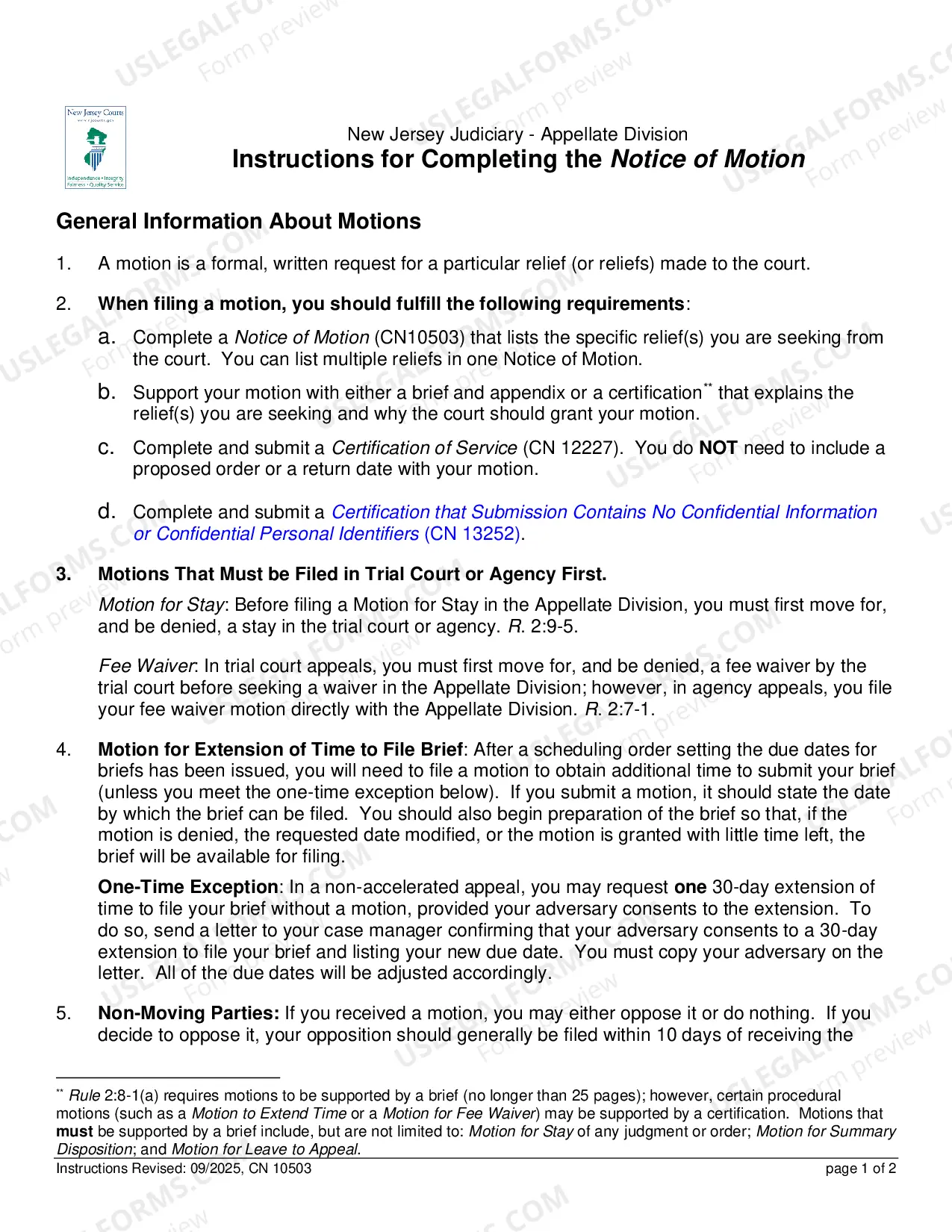 Preview Appellate Notice of Motion