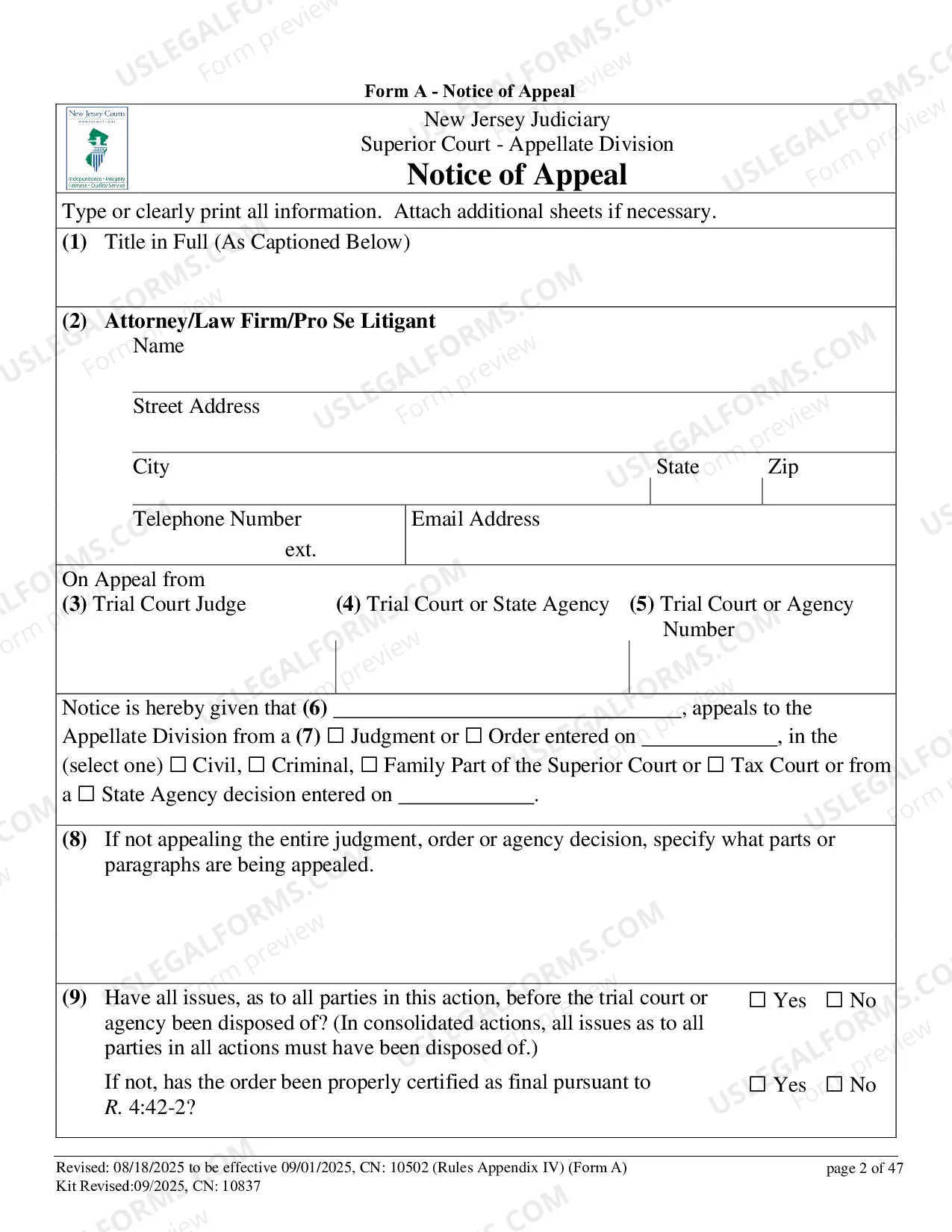 Preview Appellate Pro Se Kit (How to Appeal a Decision in the Superior Court)
