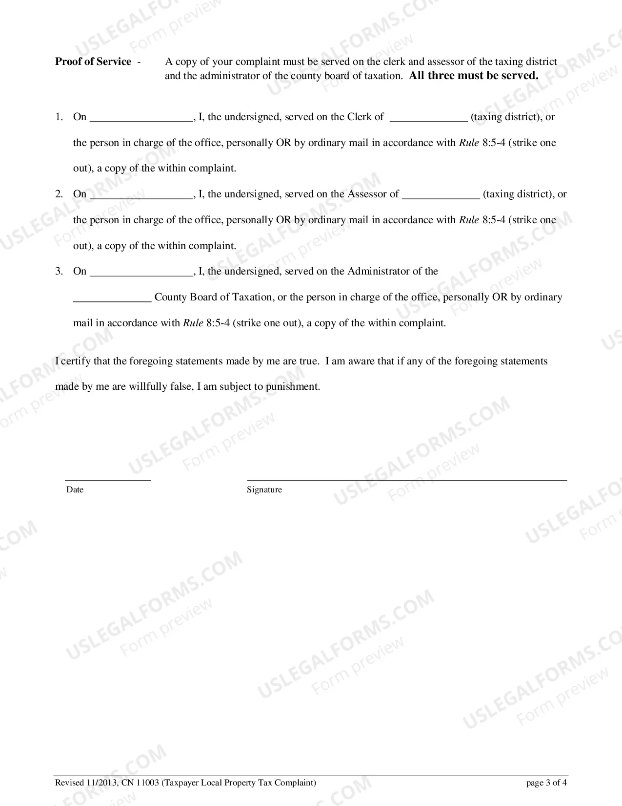 Preview Taxpayer Complaint (Local Property Tax)
