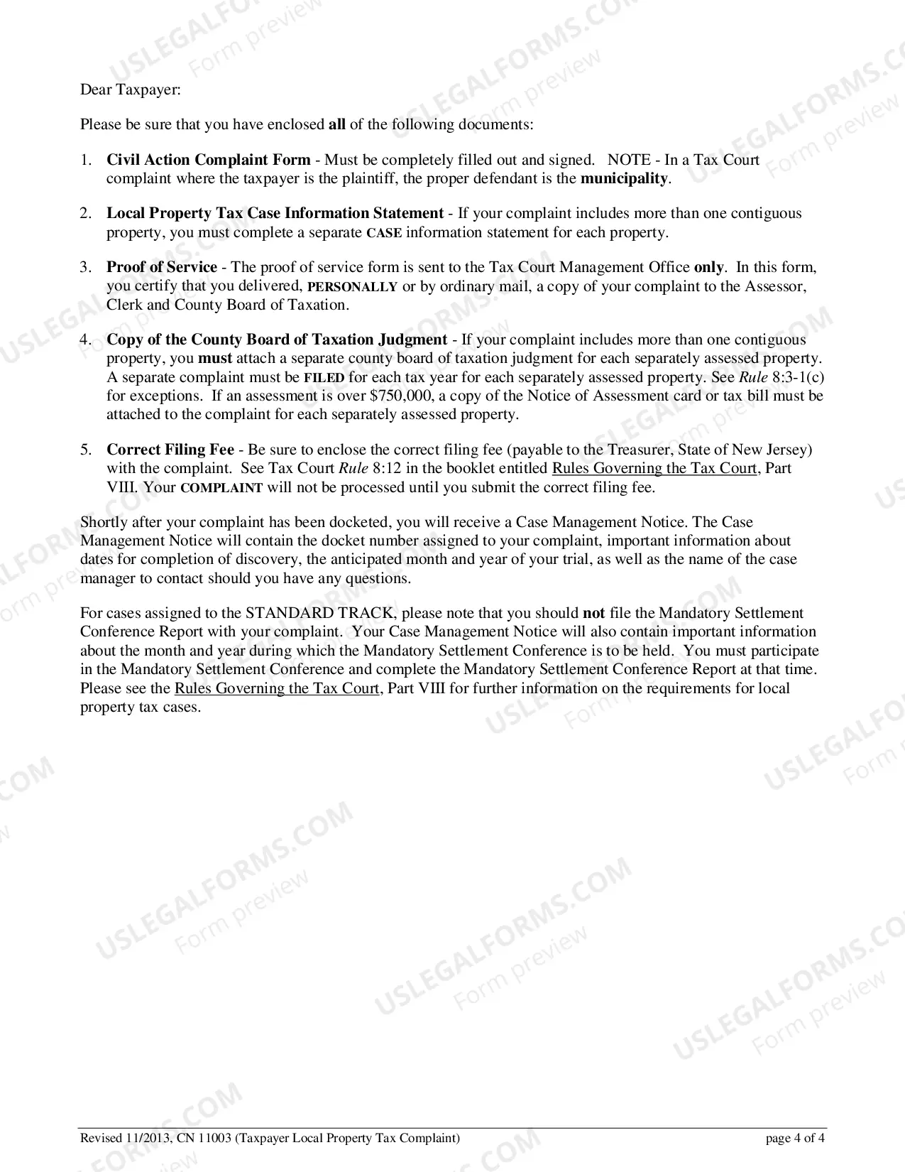 Preview Taxpayer Complaint (Local Property Tax)