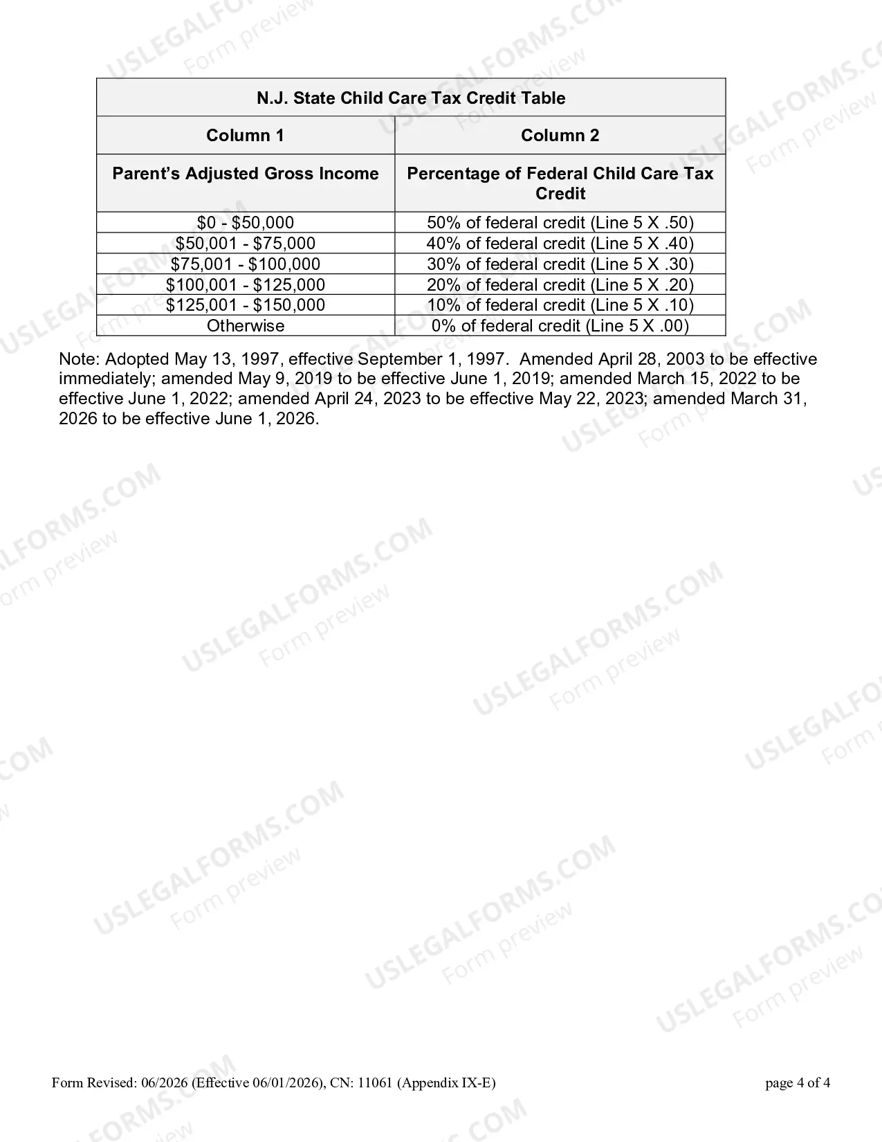 Preview Child Support Guidelines Net Childcare Cost Worksheet (Court Rules Appendix IX-E)