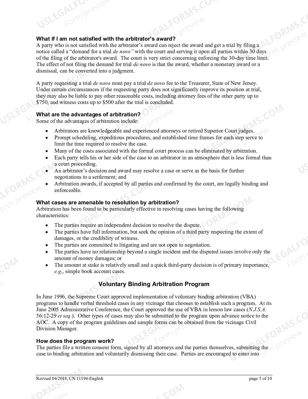 Preview Law Division,Civil Part - Complementary Dispute Resolution (CDR) Programs - Resolving Civil Cases Without a Trial - brochure