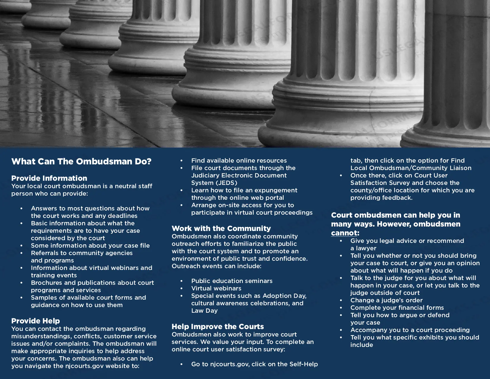 Preview Ombudsman Program Brochure - A Bridge Between the Courts and the Community