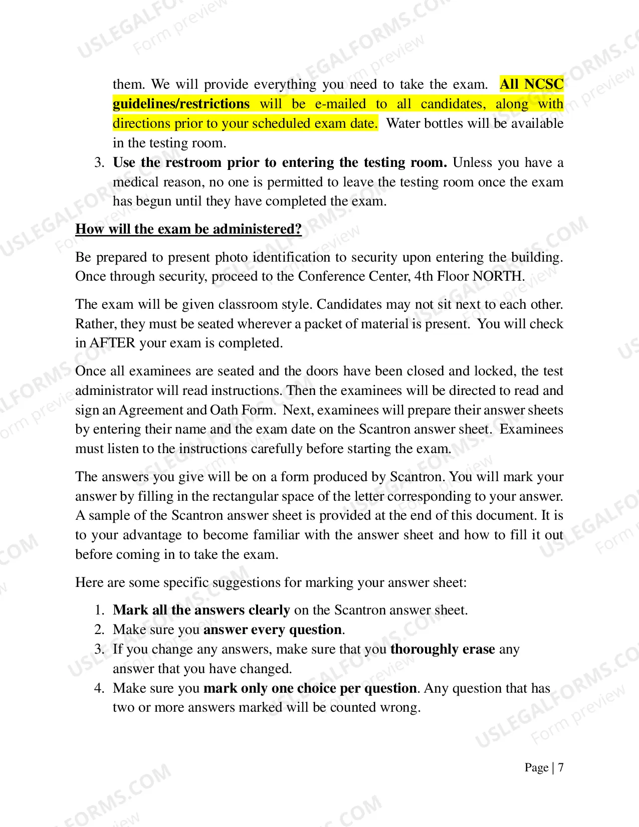 Preview Written Test Overview and Application (application on last page)