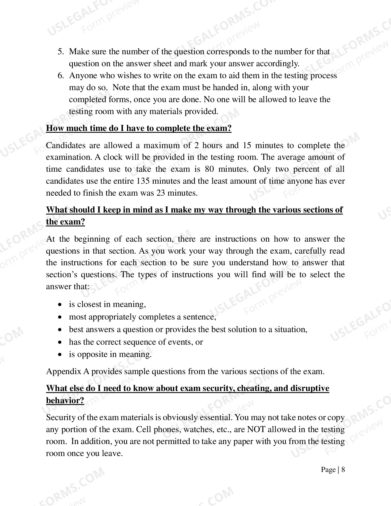 Preview Written Test Overview and Application (application on last page)