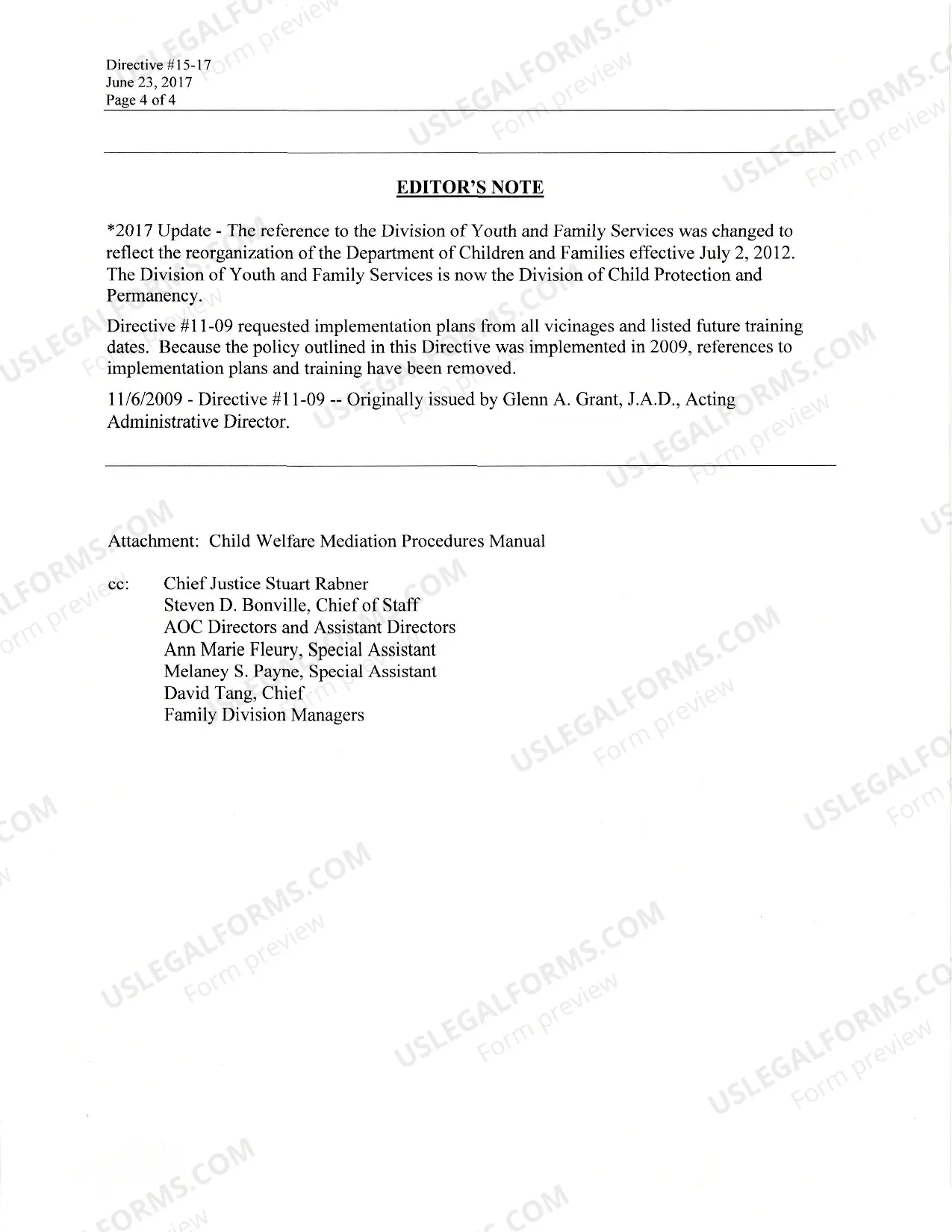 Preview Child Welfare Mediation Program Procedures Manual and Protocol