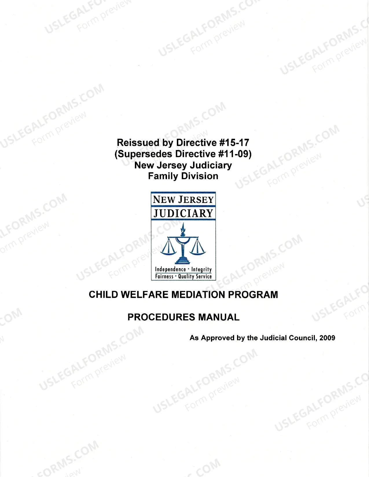 Preview Child Welfare Mediation Program Procedures Manual and Protocol