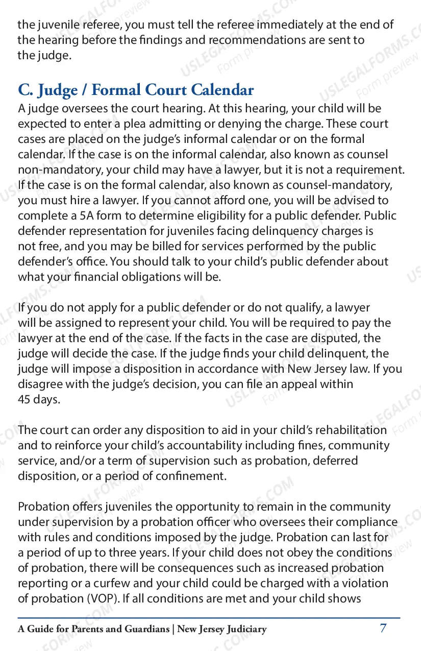 Preview Juvenile Delinquency Proceedings and Your Child - brochure