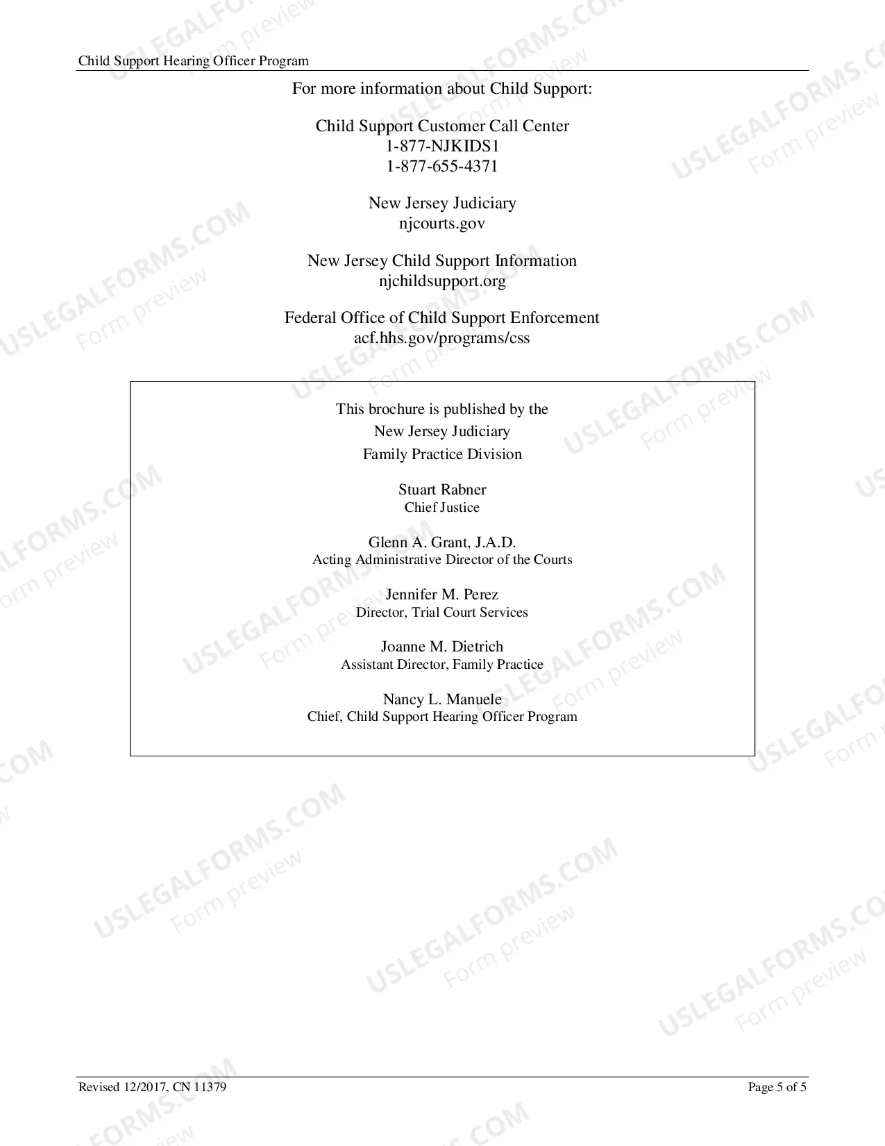 Preview Child Support Hearing Officer Program - brochure