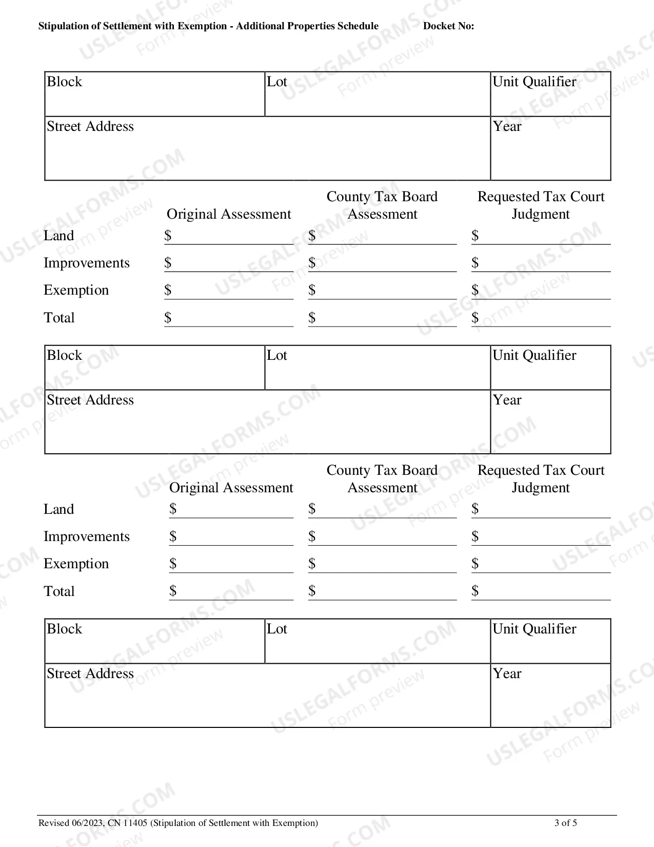 Preview Stipulation of Settlement With Exemption