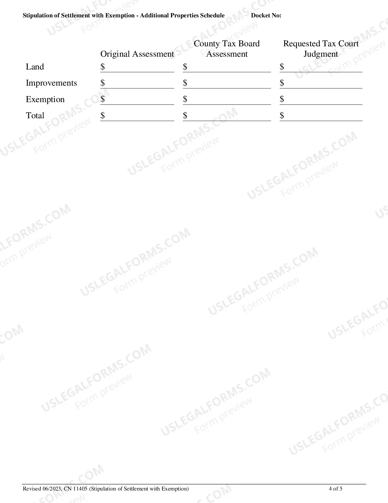 Preview Stipulation of Settlement With Exemption