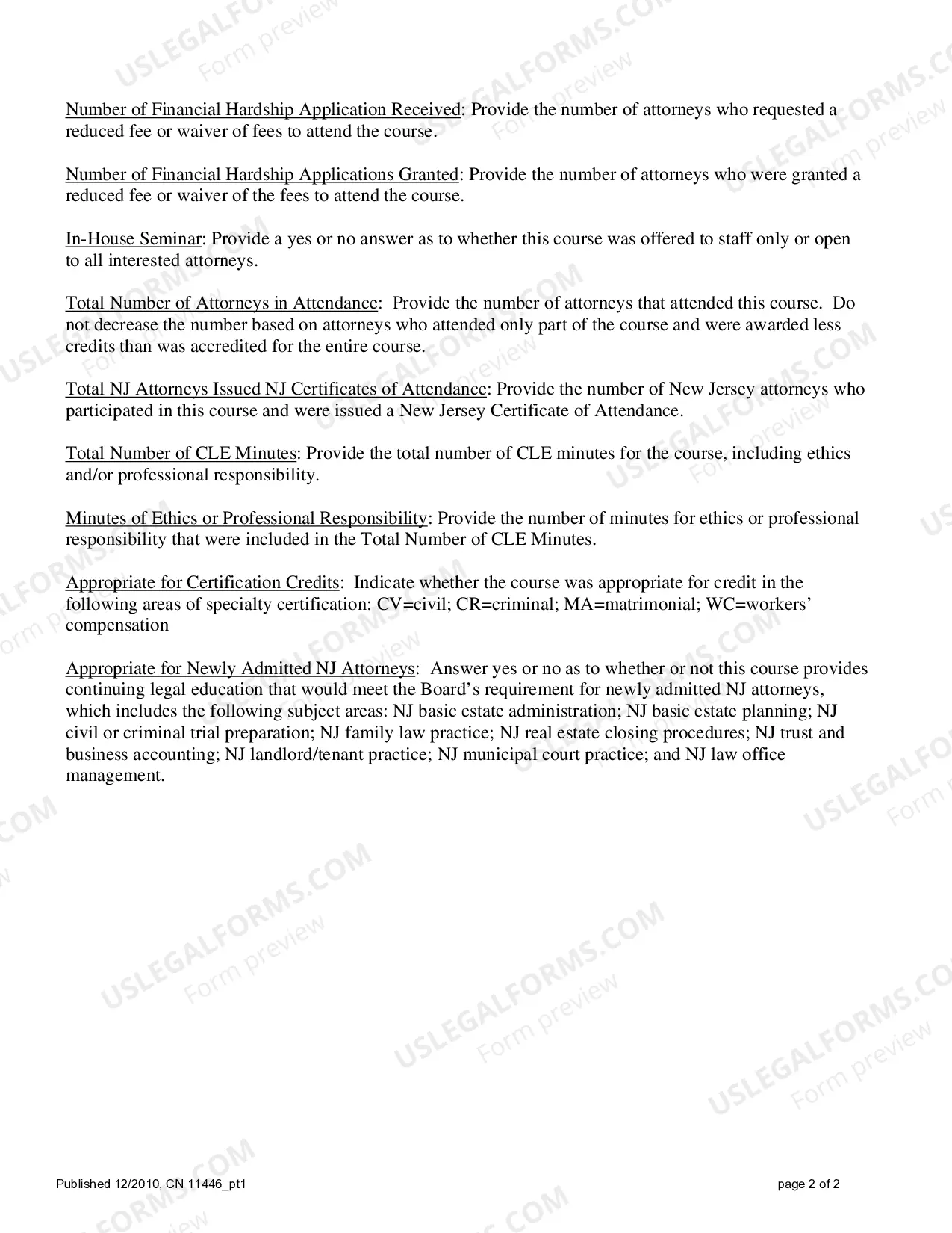 Preview Bi-Annual Reporting Form Part 1