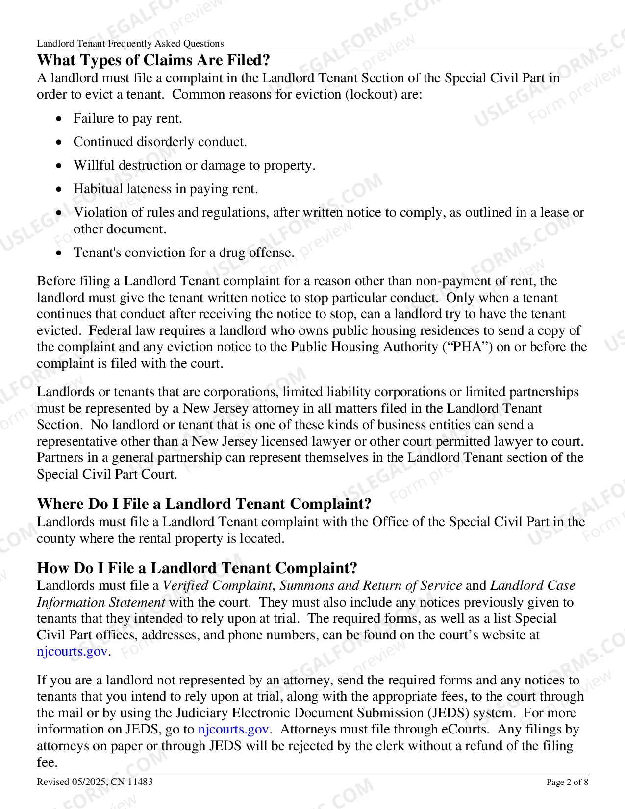 Preview Landlord/Tenant FAQs