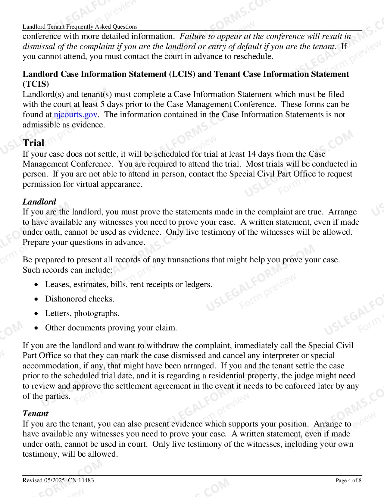Preview Landlord/Tenant FAQs