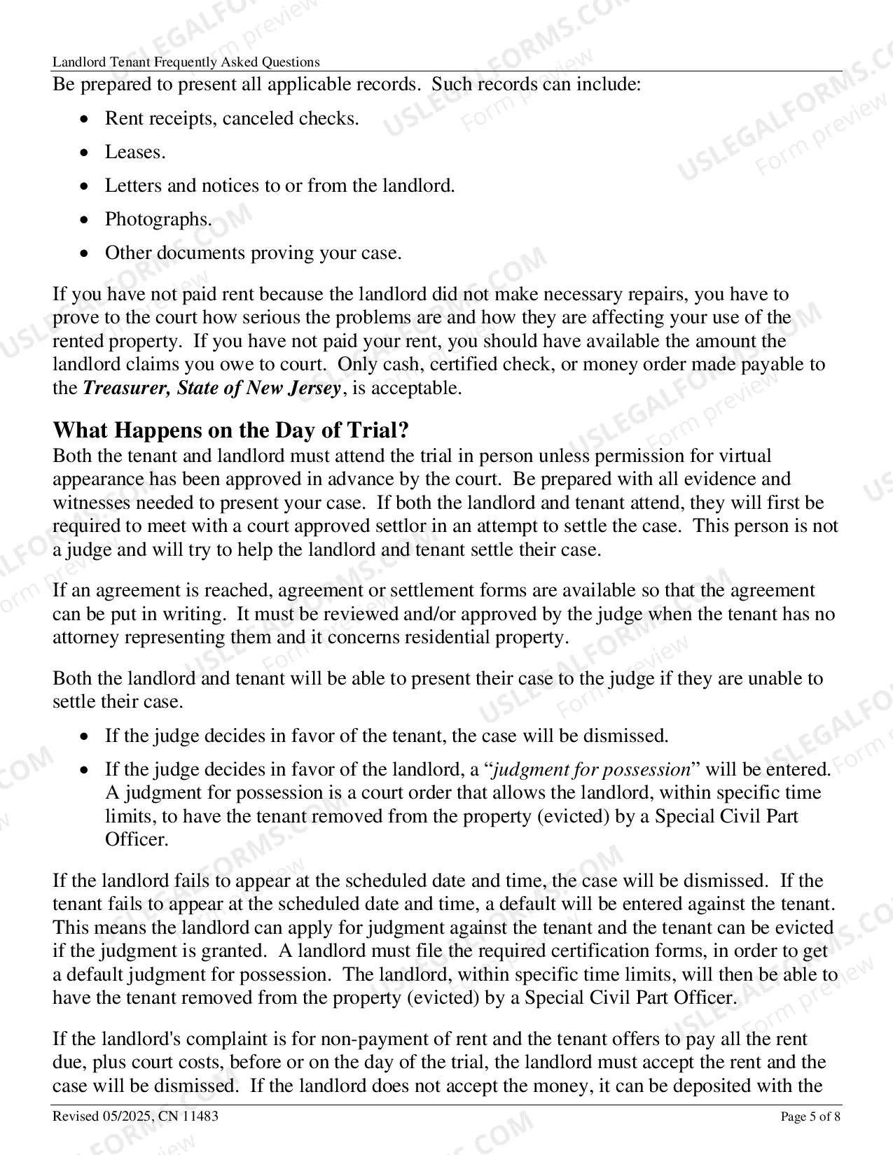 Preview Landlord/Tenant FAQs