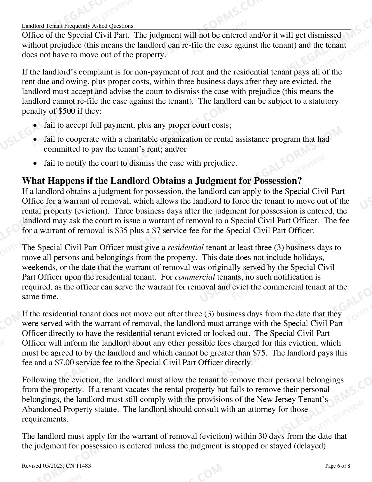 Preview Landlord/Tenant FAQs