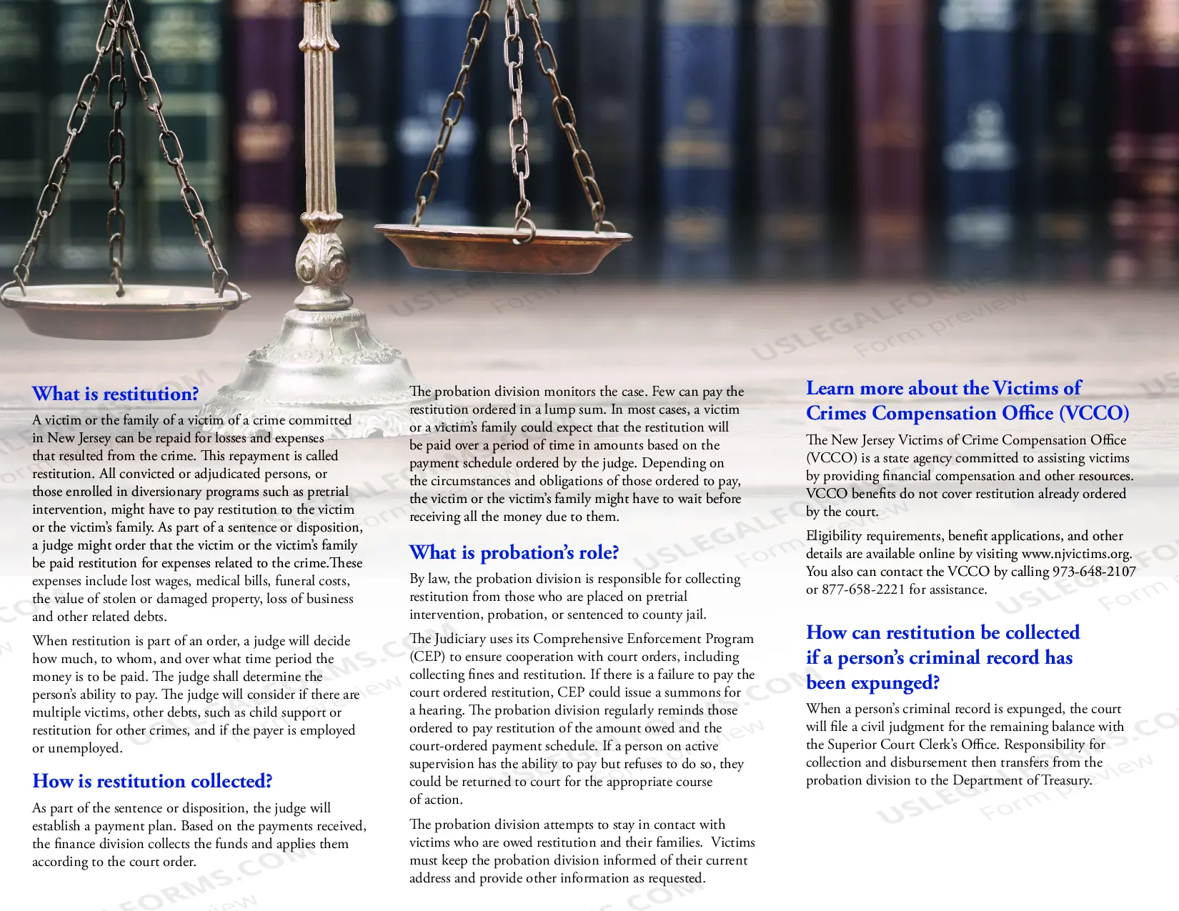 Preview Restitution: A Payback for Victims - brochure