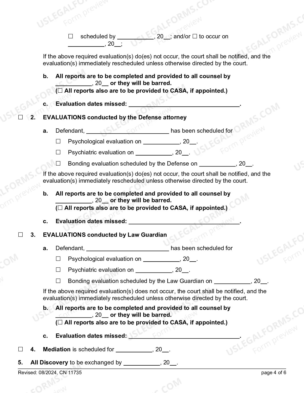 Preview FG Guardianship Scheduling Order