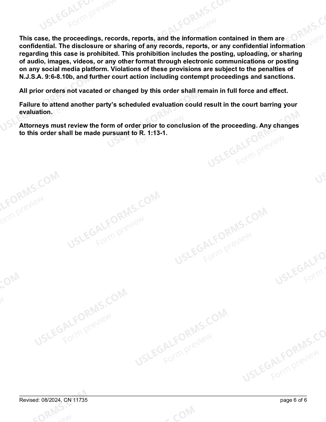 Preview FG Guardianship Scheduling Order