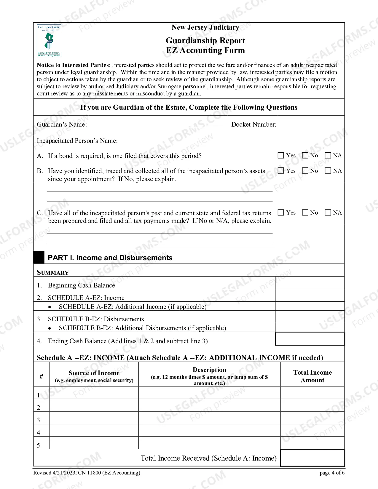 Preview EZ Accounting Form